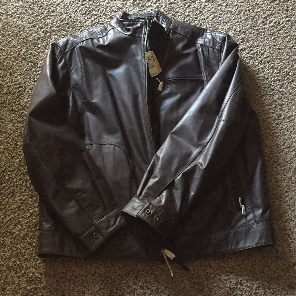 Jos. A. Bank Brown All Genuine Leather Coat
